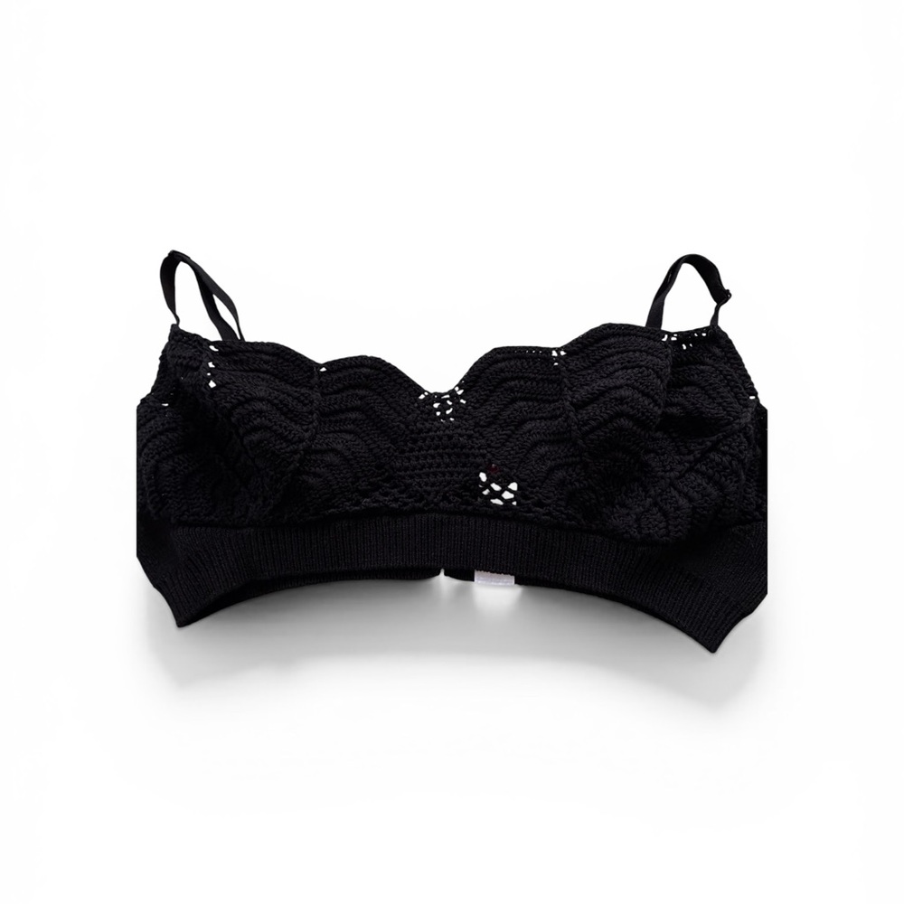 Black Crochet Bralette - NWT